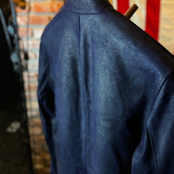 $2298 JOHN VARVATOS Burnished Purple Sheepskin Racer sz. 48 - Picture 15 of 15